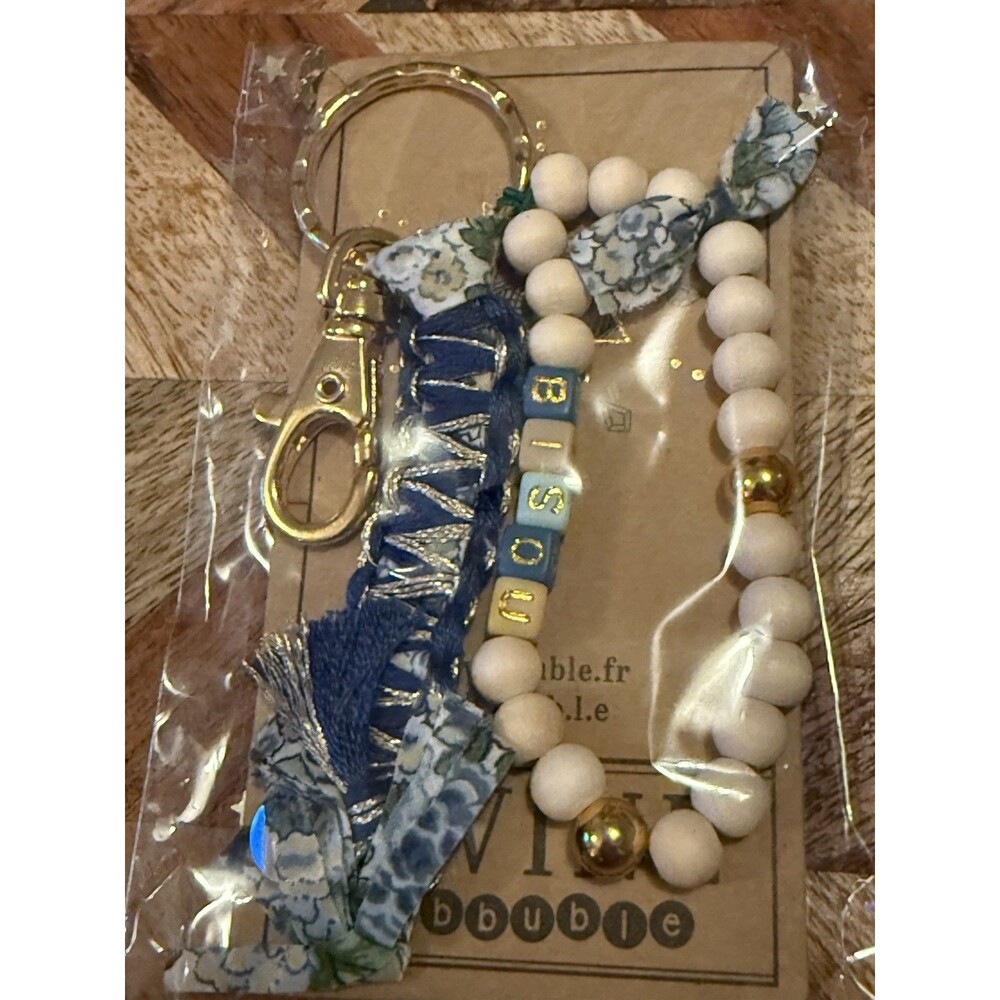 Bisau Bracelet Key Chain, Green Gold
